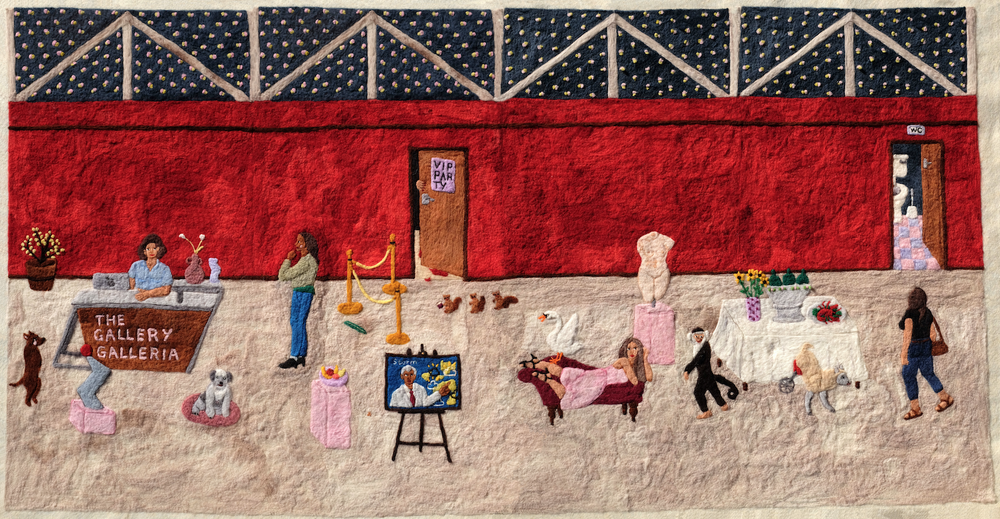 Michaela Younge, The Gallery Galleria, 2020, Merino wool on felt